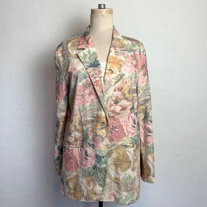 VTG 90s Pastel Floral Oversized Blazer